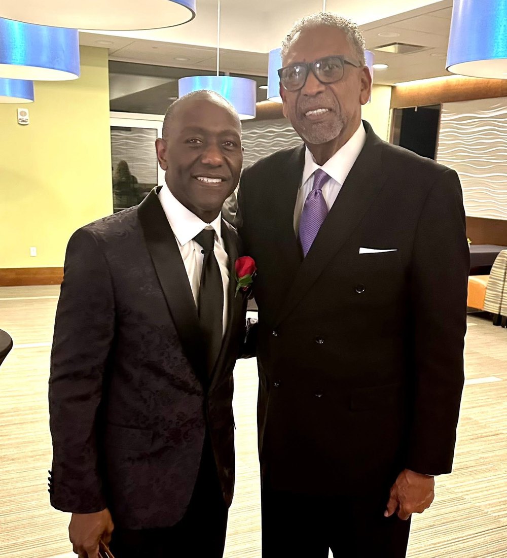 Dr. Mark Ballard with a distinguished community elder at a formal event